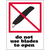 3" x 4" - "Do Not Use Blades to Open" International Safe-Handling Labels