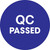 2" Circle - "QC Passed" Blue Pre-Printed Inventory Control Labels