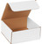 9" x 9" x 4" (ECT-32-B) White Corrugated Cardboard Mailers