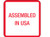 "Assembled in U.S.A." Labels Shipping and Handling Labels