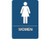 9" x 6" "Women Restroom" Universal ADA Compliant Signage and Graphics