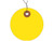 Pre-Wired Yellow Vinyl Plastic Shipping Tags - 2" Circle