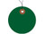 Pre-Wired Green Vinyl Plastic Shipping Tags - 2" Circle