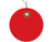 Pre-Wired Red Vinyl Plastic Shipping Tags - 2" Circle