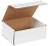 10" x 7" x 3" (ECT-32-B) White Corrugated Cardboard Mailers