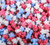 Red, White, & Blue Star Shaped Packing Peanuts. Environmentally Friendly to all Ecosystems such as Lakes, Streams, Rivers, & Oceans
