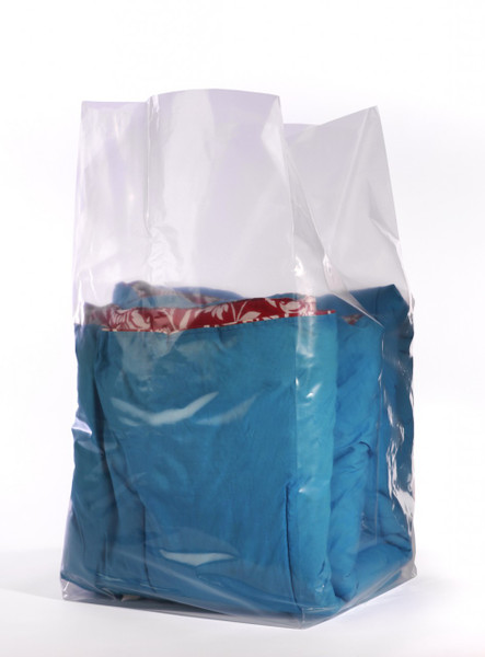12"X12"x24" Clear Gusseted Poly Bags 1.5 mil 