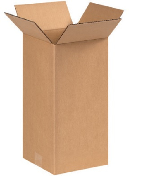 8" x 8" x 16" (ECT-32) Tall Kraft Corrugated Cardboard Shipping Boxes