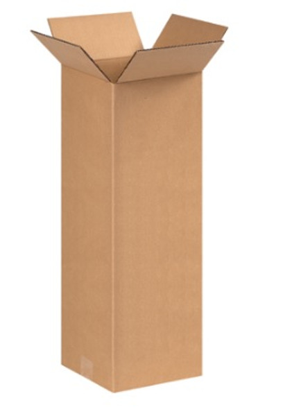 8" x 8" x 20" (ECT-32) Tall Kraft Corrugated Cardboard Shipping Boxes