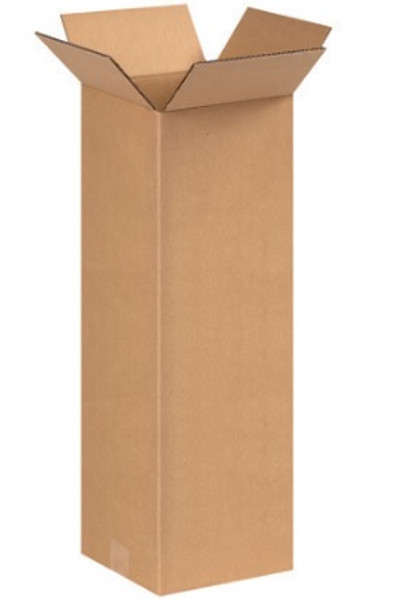 8" x 8" x 24" (ECT-32) Tall Kraft Corrugated Cardboard Shipping Boxes