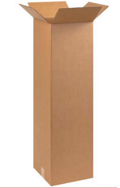 10" x 10" x 30" (ECT-32) Tall Kraft Corrugated Cardboard Shipping Boxes