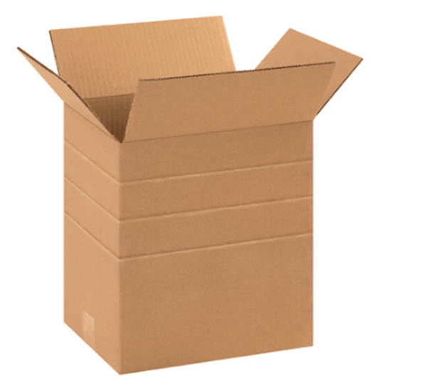 11 1/4" x 8 3/4" x 12" (ECT-32) Multi-Depth Kraft Corrugated Cardboard Shipping Boxes