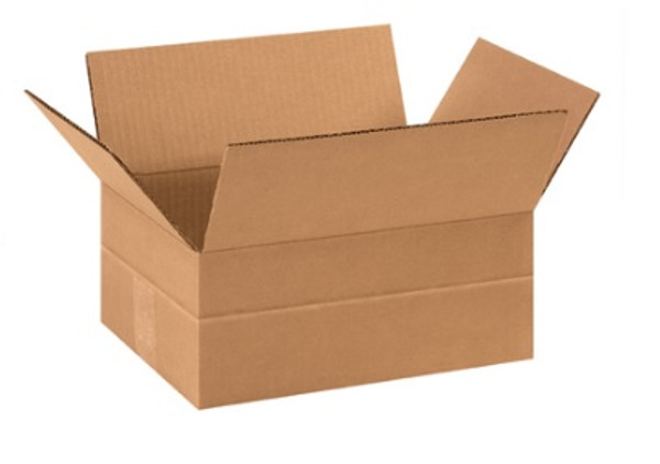 11 3/4" x 8 3/4" x 4 3/4" (ECT-32) Multi-Depth Kraft Corrugated Cardboard Shipping Boxes