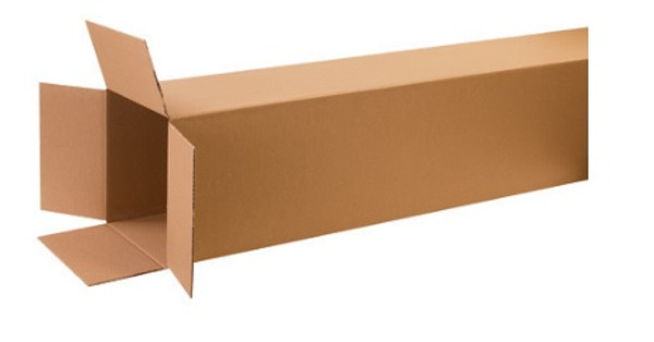 12" x 12" x 60" (ECT-32) Tall Kraft Corrugated Cardboard Shipping Boxes