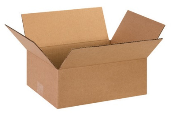 13" x 10" x 5" (ECT-32) Flat Kraft Corrugated Cardboard Shipping Boxes