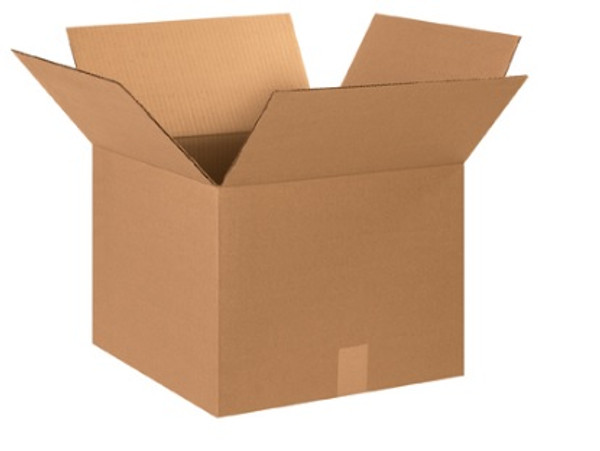 15" x 15" x 12" (ECT-32) Kraft Corrugated Cardboard Shipping Boxes