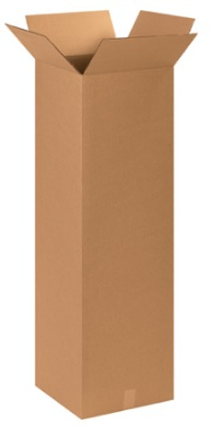 15" x 15" x 48" (ECT-32) Tall Kraft Corrugated Cardboard Shipping Boxes