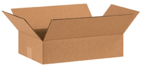 16" x 10" x 4" (ECT-32) Flat Kraft Corrugated Cardboard Shipping Boxes