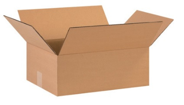 16" x 12" x 6" (ECT-32) Flat Kraft Corrugated Cardboard Shipping Boxes