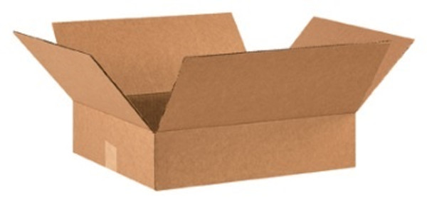 16" x 14" x 4" (ECT-32) Flat Kraft Corrugated Cardboard Shipping Boxes