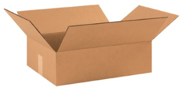 17" x 13" x 5" (ECT-32) Flat Kraft Corrugated Cardboard Shipping Boxes