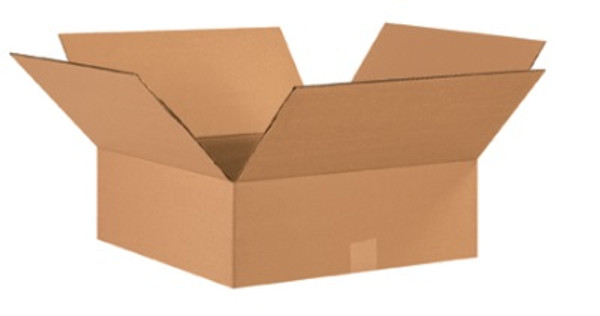 17" x 17" x 6" (ECT-32) Flat Kraft Corrugated Cardboard Shipping Boxes