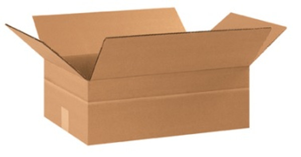 17 1/4" x 11 1/4" x 6" (ECT-32) Multi-Depth Kraft Corrugated Cardboard Shipping Boxes
