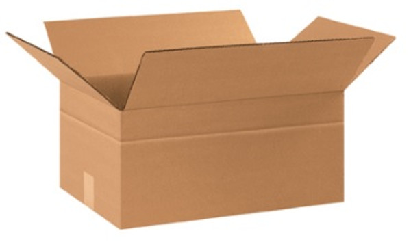 17 1/4" x 11 1/4" x 8" (ECT-32) Multi-Depth Kraft Corrugated Cardboard Shipping Boxes