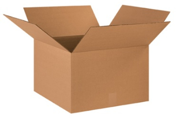 18" x 18" x 12" (ECT-32) Kraft Corrugated Cardboard Shipping Boxes