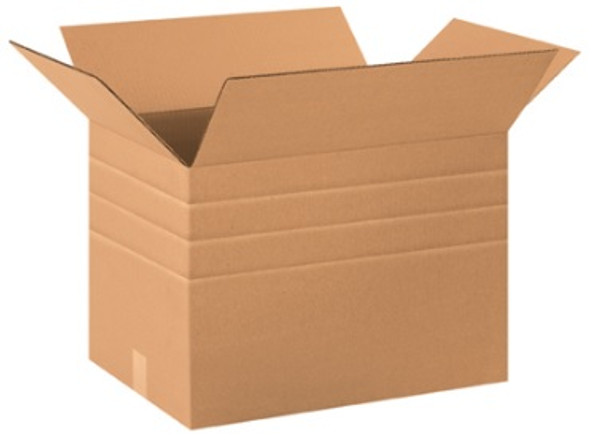 20" x 14" x 14" (ECT-32) Multi-Depth Kraft Corrugated Cardboard Shipping Boxes