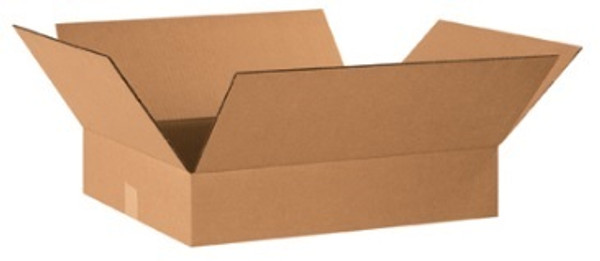 20" x 16" x 4" (ECT-32) Flat Kraft Corrugated Cardboard Shipping Boxes