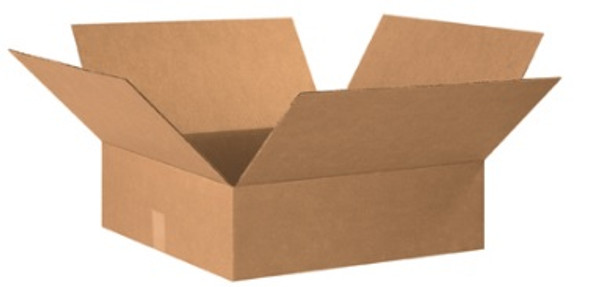 20" x 20" x 6" (ECT-32) Flat Kraft Corrugated Cardboard Shipping Boxes