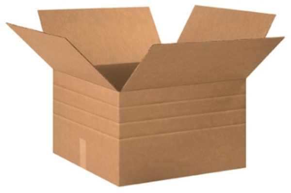 20" x 20" x 12" (ECT-32) Multi-Depth Kraft Corrugated Cardboard Shipping Boxes