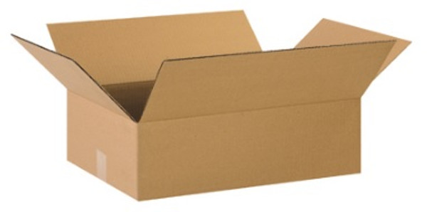 22" x 14" x 6" (ECT-32) Flat Kraft Corrugated Cardboard Shipping Boxes
