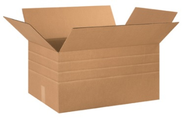 24" x 16" x 12" (ECT-32) Multi-Depth Kraft Corrugated Cardboard Shipping Boxes