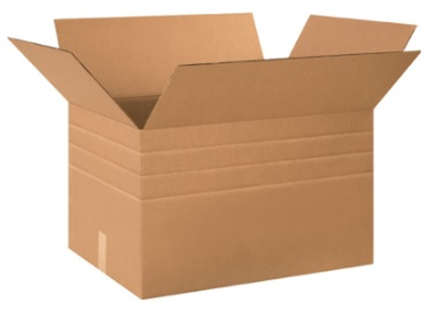 24" x 18" x 18" (ECT-32) Multi-Depth Kraft Corrugated Cardboard Shipping Boxes