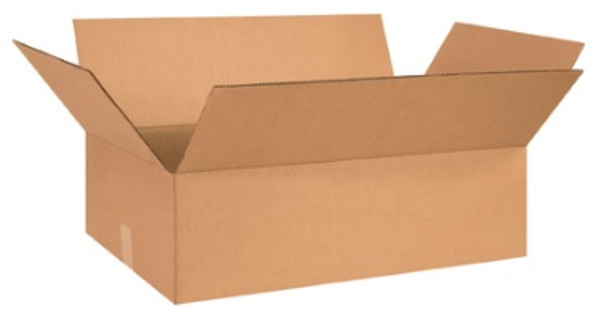 26" x 15" x 5" (ECT-32) Flat Kraft Corrugated Cardboard Shipping Boxes