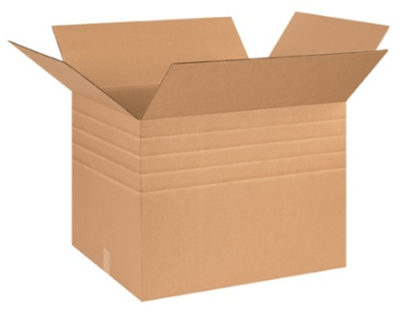 26" x 20" x 20" ECT-44 Heavy-Duty Single Wall Multi-Depth Kraft Corrugated Cardboard Shipping Boxes