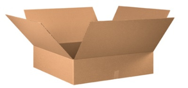 30" x 30" x 8" (ECT-32) Flat Kraft Corrugated Cardboard Shipping Boxes