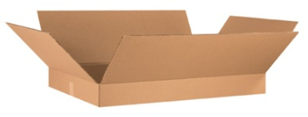 36" x 24" x 4" (ECT-32) Flat Kraft Corrugated Cardboard Shipping Boxes