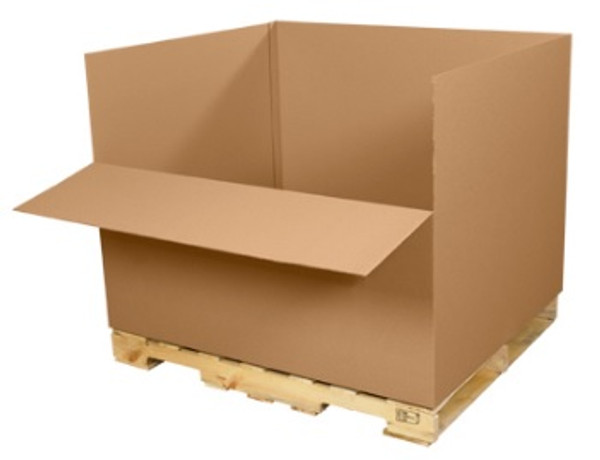 48" x 40" x 36" (DW/ECT-51) Kraft Corrugated Cardboard Easy Load Cargo Container