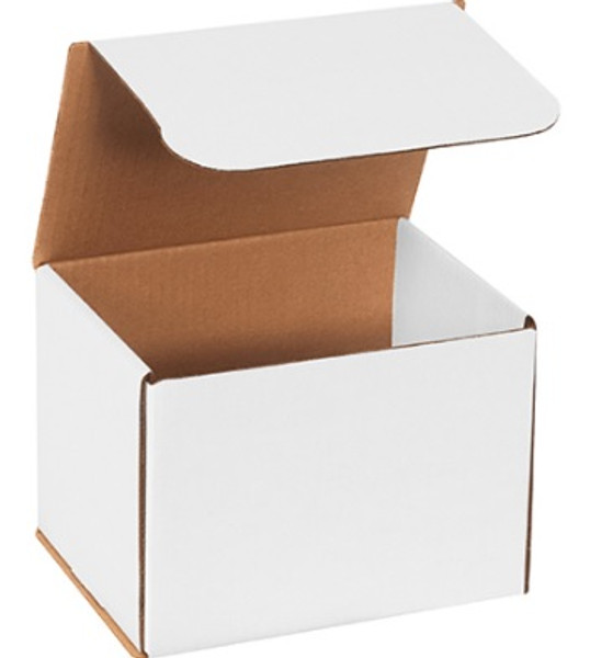 8" x 6" x 6" (ECT-32-B) White Corrugated Cardboard Mailers