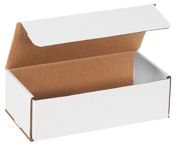 10" x 5" x 3" (ECT-32-B) White Corrugated Cardboard Mailers