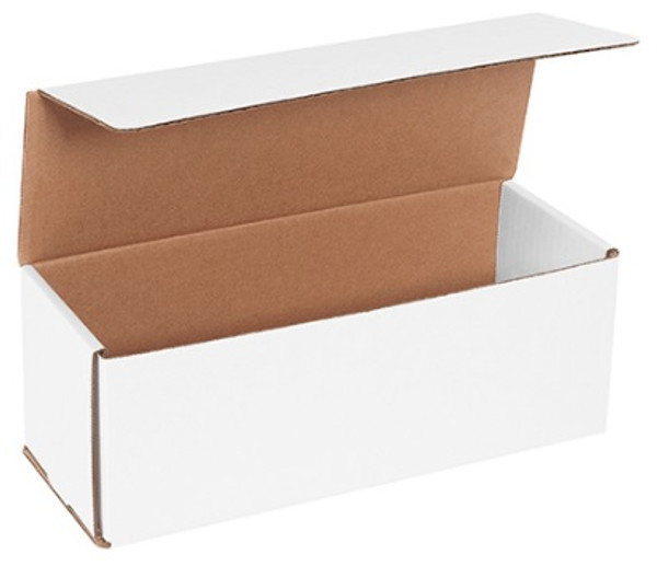 11" x 4" x 4" (ECT-32-B) White Corrugated Cardboard Mailers