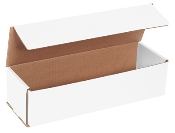 12" x 4" x 3" (ECT-32-B) White Corrugated Cardboard Mailers