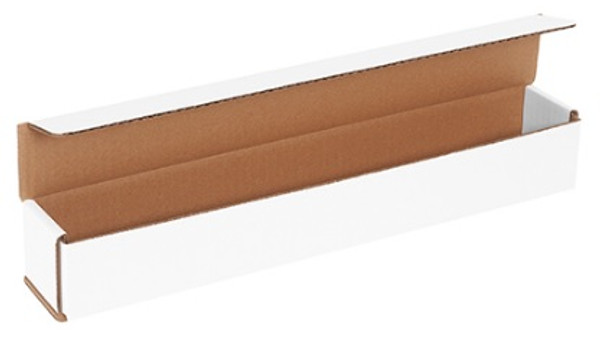 15" x 2" x 2" (ECT-32-B) White Corrugated Cardboard Mailers