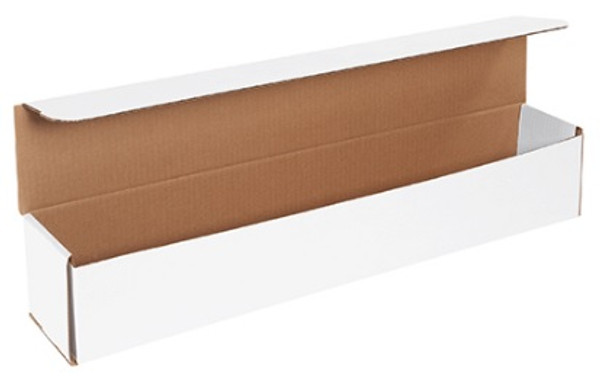 24" x 4" x 4" (ECT-32-B) White Corrugated Cardboard Mailers