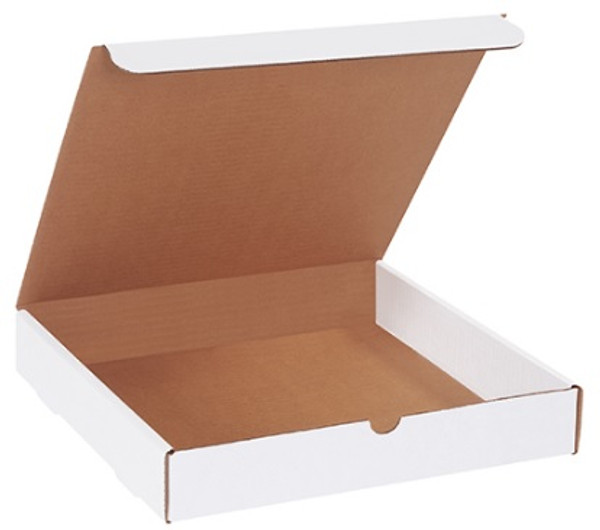 12" x 12" x 2" (200#/ECT-32-B) White Literature Corrugated Cardboard Mailers