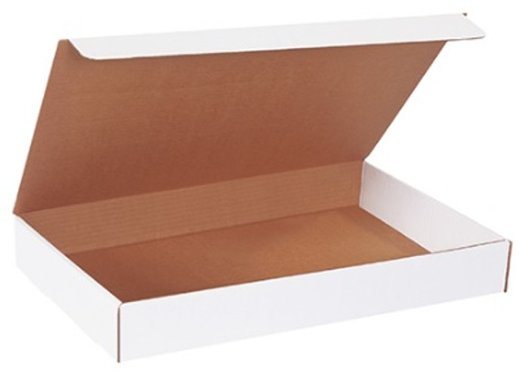 19" x 12" x 2 1/2" (200#/ECT-32-B) White Literature Corrugated Cardboard Mailers