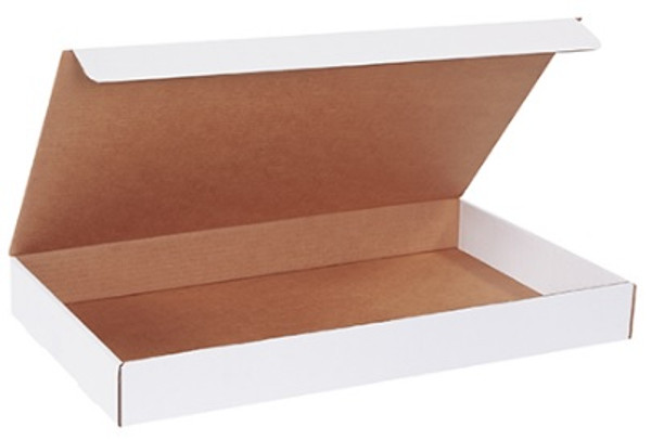 23" x 13" x 2 1/2" (200#/ECT-32-B) White Literature Corrugated Cardboard Mailers